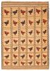 Afghan Shiravan SMK 4'2" x 6'0" Flat-Weave Wool Tapestry Kilim 
