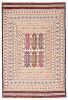 Afghan Shiravan SMK 4'6" x 6'7" Flat-Weave Wool Tapestry Kilim 