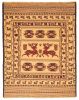 Afghan Shiravan SMK 4'6" x 5'10" Flat-Weave Wool Tapestry Kilim 