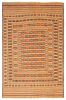 Afghan Shiravan SMK 4'1" x 6'5" Flat-Weave Wool Tapestry Kilim 