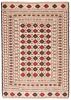 Afghan Shiravan SMK 4'2" x 5'10" Flat-Weave Wool Tapestry Kilim 