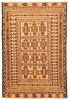 Afghan Shiravan SMK 4'2" x 6'4" Flat-Weave Wool Tapestry Kilim 