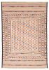 Afghan Shiravan SMK 4'3" x 6'3" Flat-Weave Wool Tapestry Kilim 