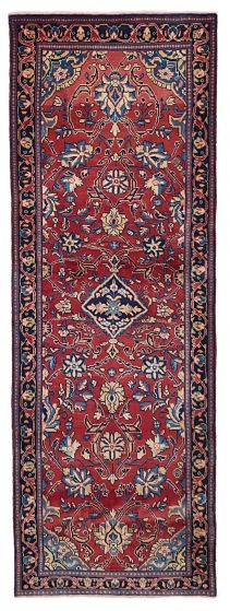 Persian Style 3'5" x 10'1" Hand-knotted Wool Runner Rug 
