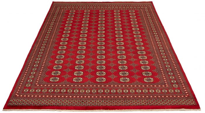 Pakistani Finest Peshawar Bokhara 8'0" x 9'8" Hand-knotted Wool Rug 
