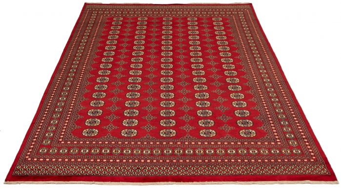 Pakistani Finest Peshawar Bokhara 8'2" x 9'11" Hand-knotted Wool Rug 