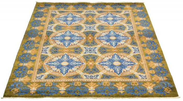 Pakistani Lahore Finest Collection 6'2" x 8'1" Hand-knotted Wool Rug 