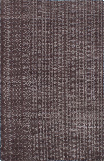 Indian Arlequin 5'0" x 7'9" Hand-knotted Wool Rug 
