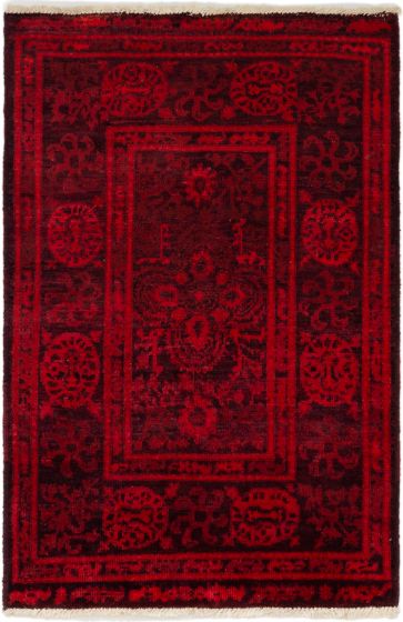 Indian Vibrance 4'0" x 5'9" Hand-knotted Wool Rug 