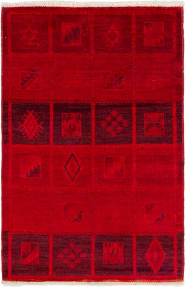 Indian Vibrance 4'2" x 6'3" Hand-knotted Wool Rug 