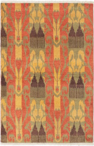 Indian Shalimar 4'0" x 6'0" Hand-knotted Wool Rug 