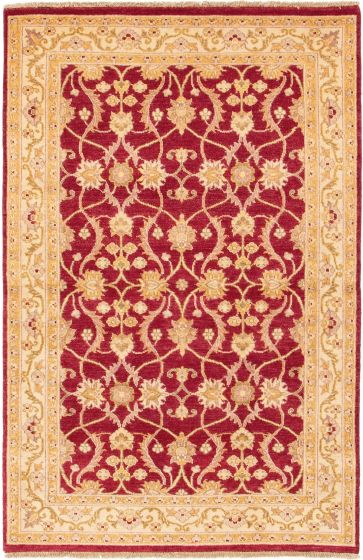 Indian Chobi Twisted 4'0" x 6'2" Hand-knotted Wool Rug 