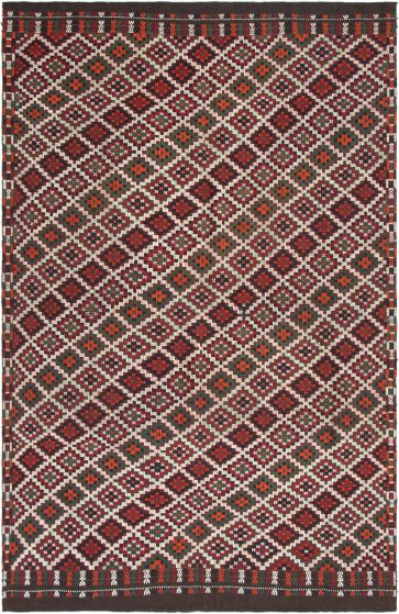 Turkish Kashkoli FW 7'7" x 11'9" Flat-Weave Wool Tapestry Kilim 