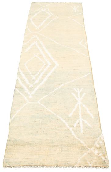 Pakistani Marrakech 2'9" x 11'5" Hand-knotted Viscose, Wool Rug 