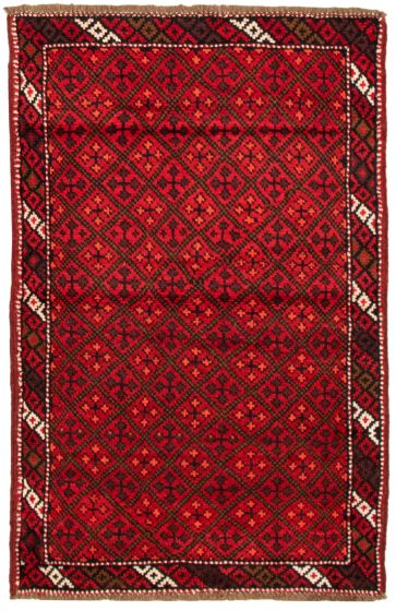Afghan Akhjah 3'4" x 5'5" Hand-knotted Wool Rug 