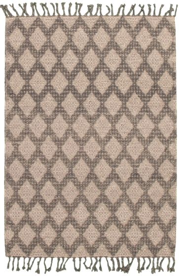 Indian Sienna 5'4" x 7'5" Braided Weave Wool Rug 