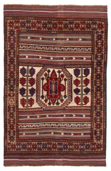 Afghan Tajik Caucasian 4'1" x 6'3" Hand-knotted Wool Rug 