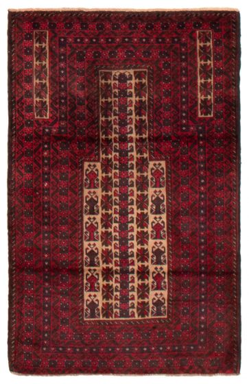 Afghan Teimani 2'10" x 4'7" Hand-knotted Wool Rug 