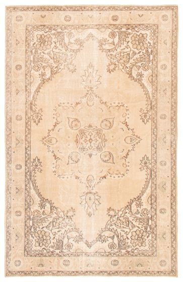 Turkish Antalya Vintage 6'3" x 9'10" Hand-knotted Wool Rug 