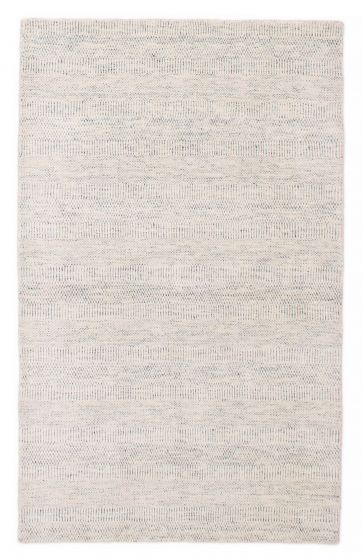 Indian Silk Shadow 4'1" x 6'2" Hand Loomed Silk & Wool Rug 