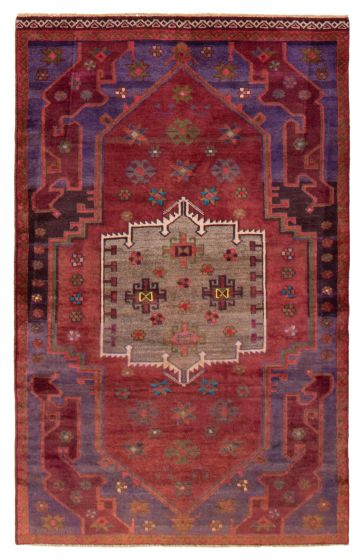 Persian Style 4'3" x 6'10" Hand-knotted Wool Rug 