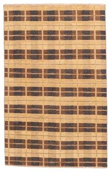 Pakistani Peshawar Ziegler 4'0" x 6'2" Hand-knotted Wool Rug 