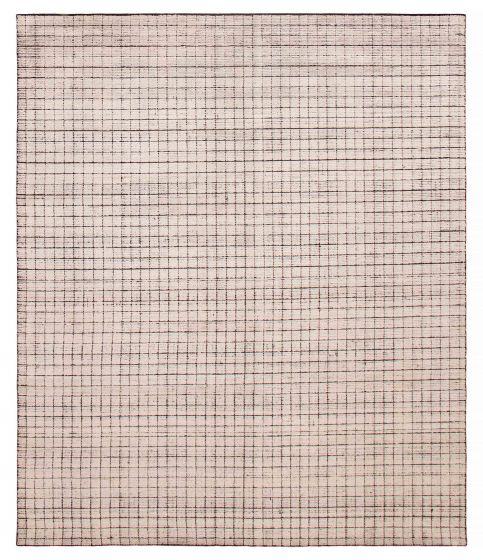 Indian Ananda 8'0" x 9'3" Hand Loomed Silk Rug 