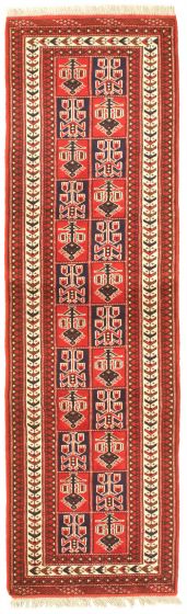 Turkmenistan Turkman 2'8" x 9'3" Hand-knotted Wool Rug 