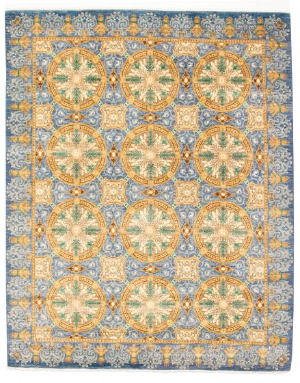 Pakistani Lahore Finest Collection 9'2" x 11'5" Hand-knotted Wool Rug 
