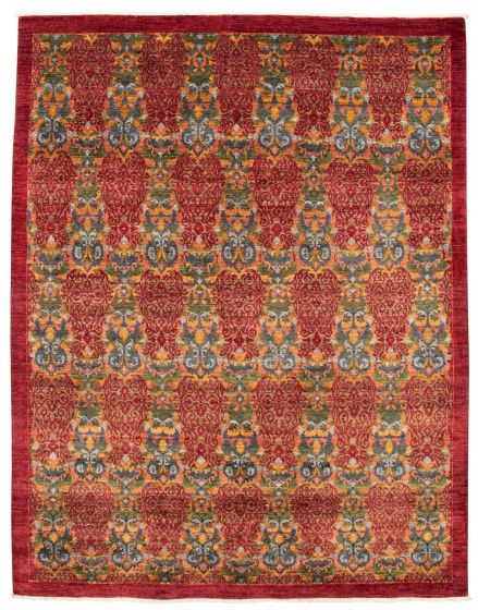 Pakistani Lahore Finest Collection 8'7" x 10'2" Hand-knotted Wool Rug 