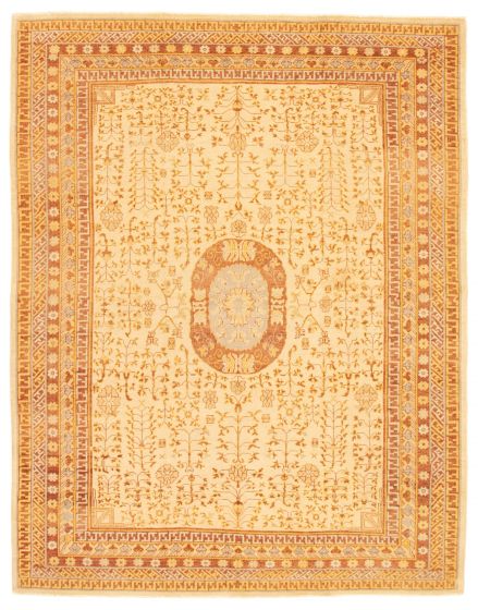 Turkish Antalya Vintage 8'2" x 10'3" Hand-knotted Wool Rug 