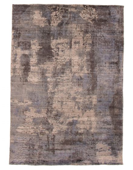 Indian Galleria 4'10" x 7'3" Hand Loomed Viscose & Wool Rug 