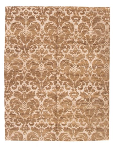 Indian La Seda 8'0" x 10'0" Hand-knotted Silk Rug 