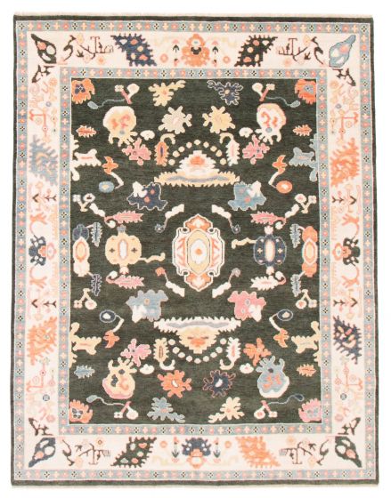 Indian Modern Oushak 7'10" x 9'11" Hand-knotted Wool Rug 