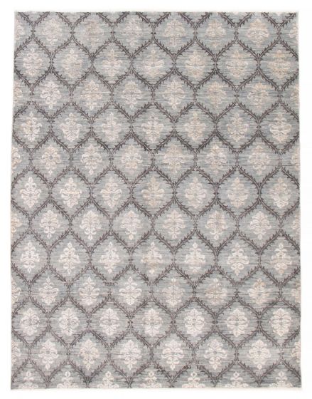 Indian Mystique 8'0" x 9'10" Hand-knotted Silk & Wool Rug 