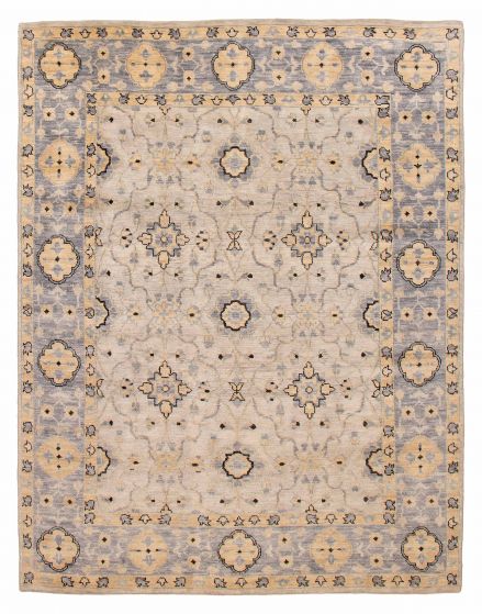 Indian Modern Oushak 7'10" x 10'0" Hand-knotted Wool Rug 