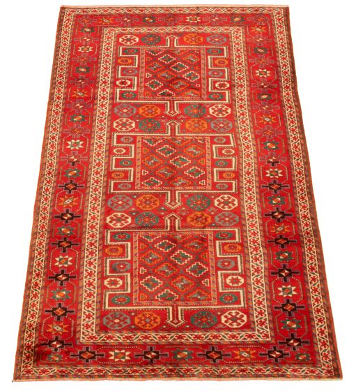 Persian Style 5'1" x 10'1" Hand-knotted Wool Rug 
