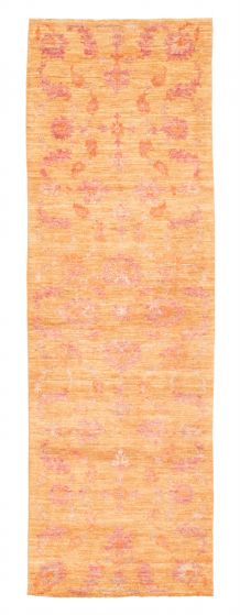 Pakistani Peshawar Oushak 3'1" x 9'9" Hand-knotted Wool Rug 