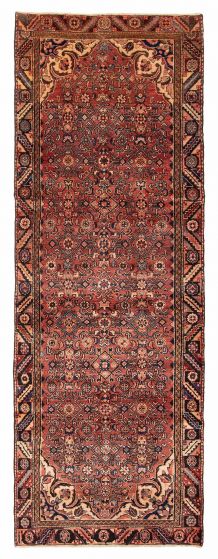 Persian Style 3'3" x 9'6" Hand-knotted Wool Runner Rug 