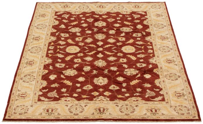 Afghan Chobi Finest 6'1" x 8'10" Hand-knotted Wool Rug 