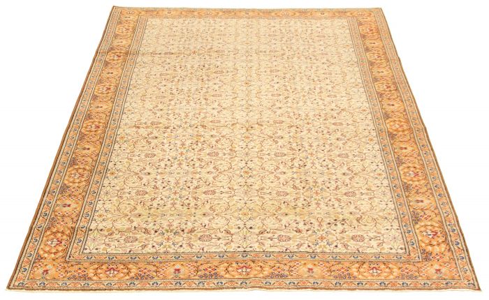 Turkish Kayseri Vintage 6'6" x 9'6" Hand-knotted Wool Rug 
