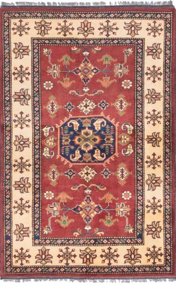 Afghan Finest Kargahi 3'11" x 6'3" Hand-knotted Wool Rug 
