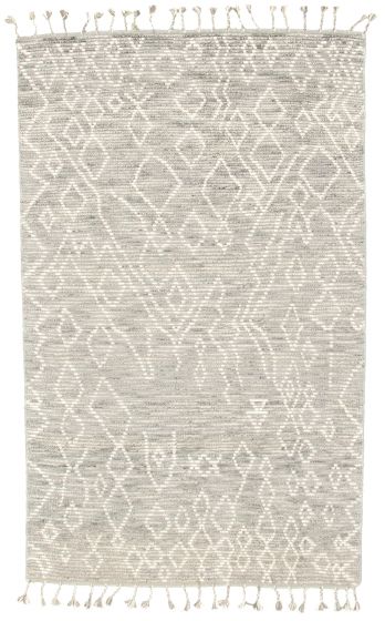 Indian Tangier-20033 5'0" x 8'0" Hand-knotted Wool Grey Rug
