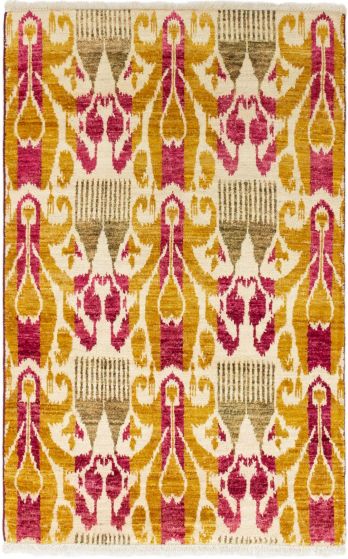 Indian Shalimar 4'0" x 6'3" Hand-knotted Wool Rug 