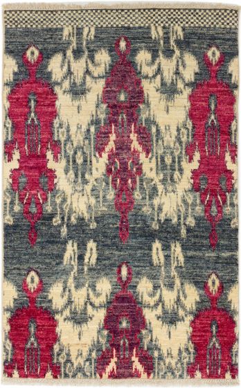 Indian Shalimar 3'11" x 6'2" Hand-knotted Wool Rug 
