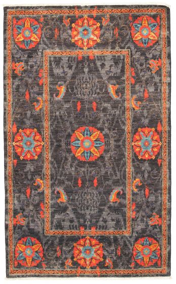 Pakistani Lahore Finest Collection 5'0" x 7'6" Hand-knotted Wool Rug 