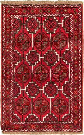 Afghan Akhjah 3'6" x 5'4" Hand-knotted Wool Rug 