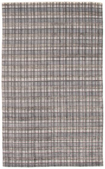 Indian Ananda 5'0" x 7'11" Hand Loomed Wool Rug 