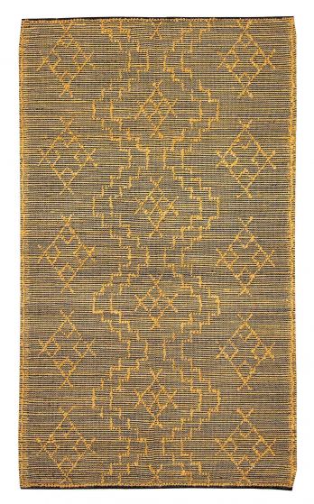 Indian Palas Denizli 5'0" x 8'5" Flat-Weave Jute Kilim 