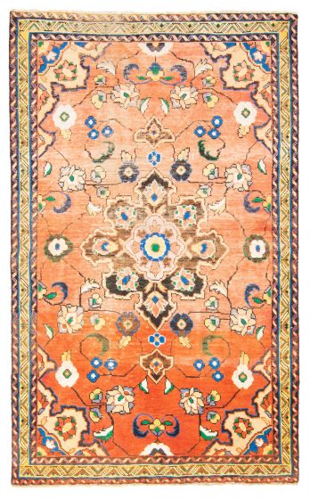 Persian Style 4'0" x 6'7" Hand-knotted Wool Rug 